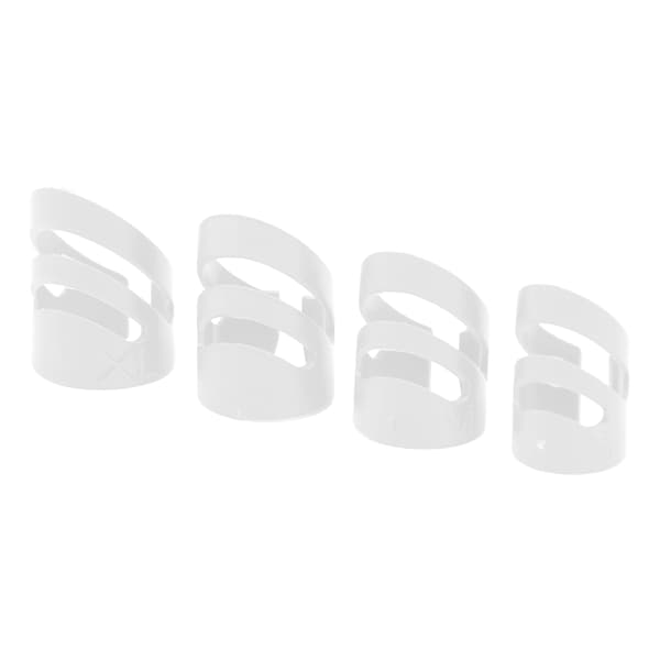4 st Gitarr Fingerplektrum Fingerspets Skydd Instrument Tillbehör Set Kit för Bas Banjo Vit