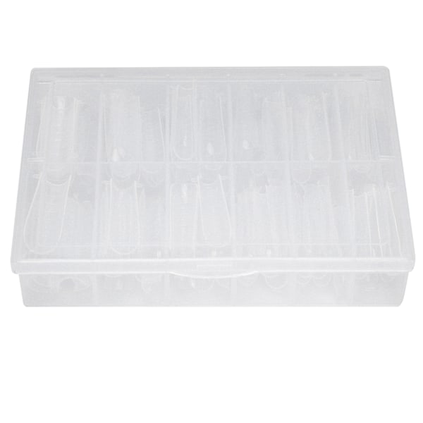 120 stk Profesjonell spikerform Hjemmesalong Portable Transparent Full Cover False Nail Tips