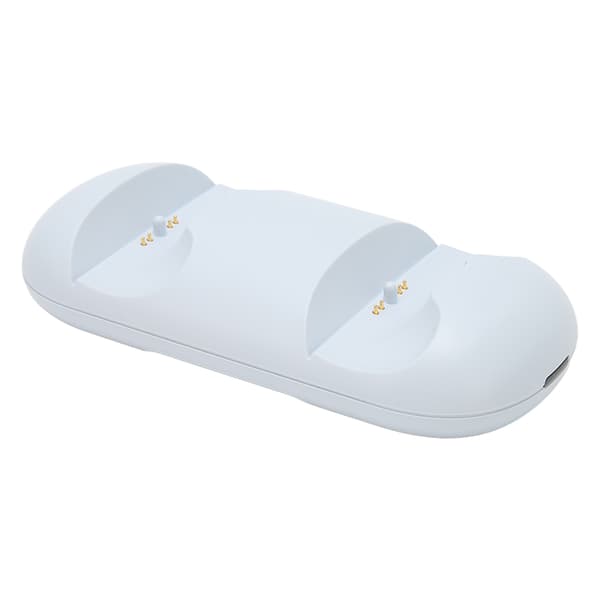 Controller-ladestation hurtig opladning LED-indikator Multi-beskyttelse Dobbelt opladningsdock til PS5 Hvid