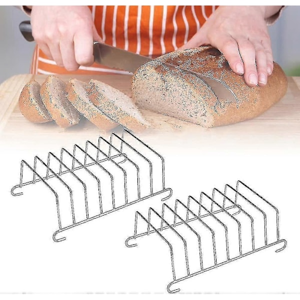 Sofirn Brødristerstativ 8 Skiver Brødristerstativ Kjølerist Brødholder Rustfritt Stål Brødristerstativ Airfryer Tilbehør (201 Rustfritt Stål)