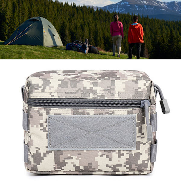 Utomhus Sport Midjeväska Fanny Pack Multifunktionell Vandring Fiske Medicinsk Midjeväska ACU Camo