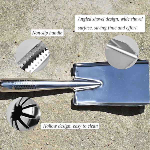 Hagespade Håndspader Rustfritt Stål Mini Spade Hagearbeid Håndverktøy for Planting, Omplanting, Luking, Graving (2)