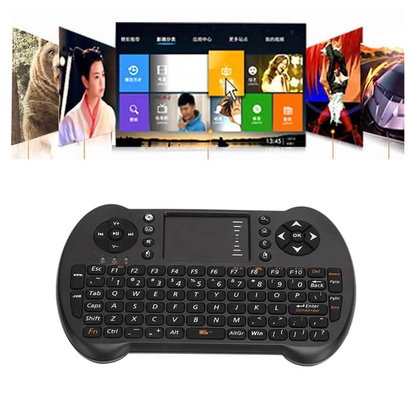 VIBONTON S501 Mini Trådløst Tastatur Sort USB 2.4GHz til Tablets TV Laptops 15 Meter