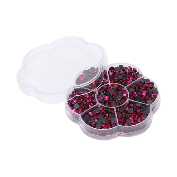 1000 stk Rhinestones Glass DIY Dekorative Neglekunst Tilbehør for Klær SkoJM201 Rosa