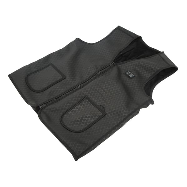 Elektrisk varmejakke 7-zone opvarmning polyester konstant temperatur smart varmevest til vintercykling M