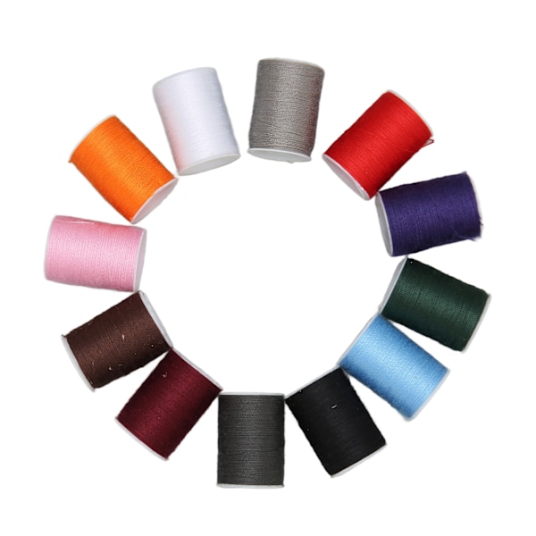 12 st Sytråd Polyester Färgglad Hushållsbroderitråd Handsömnadstråd