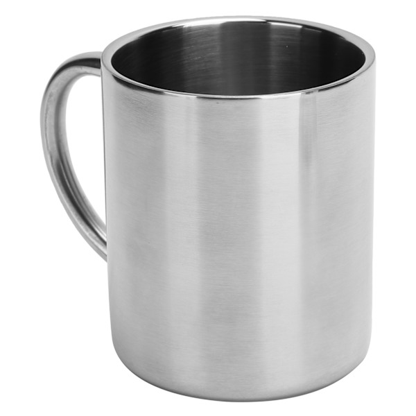 Kruskopp 304 rustfritt stål slipespeilfinish Bærbar kaffekopp med håndtak 300 ml