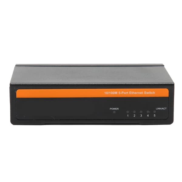 5-ports Ethernet Fiber Switch 100M TBCS4005E Plug Play Stabil Robust Computer Netværksswitch 100-240V (AU-stik)