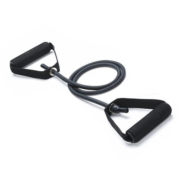 30LB TPE Rak Dragkedja Styrketräningsdragare Tillbaka Dragning Fitness Elastiskt Rep Svart