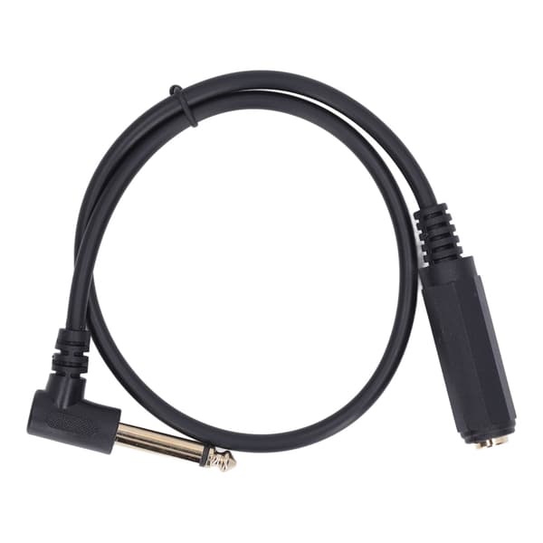 Audiokabel 0,5 m 1/4in Mono Vinkelret 6,35 mm Han til Hun Stereo Forlængerkabel til Mikrofon