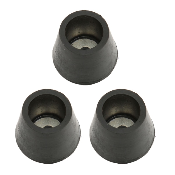 3 st Kryckspetsar 22 mm innerdiameter Gummimaterial Inbyggd kopparplatta Gåkäppspetsar för utbyte