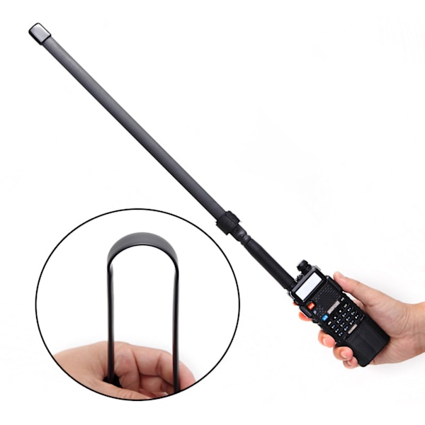 Foldbar Radioantenne Flat Stål Walkie Talkies Antenner for Utendørs Eventyrklubber 33cm