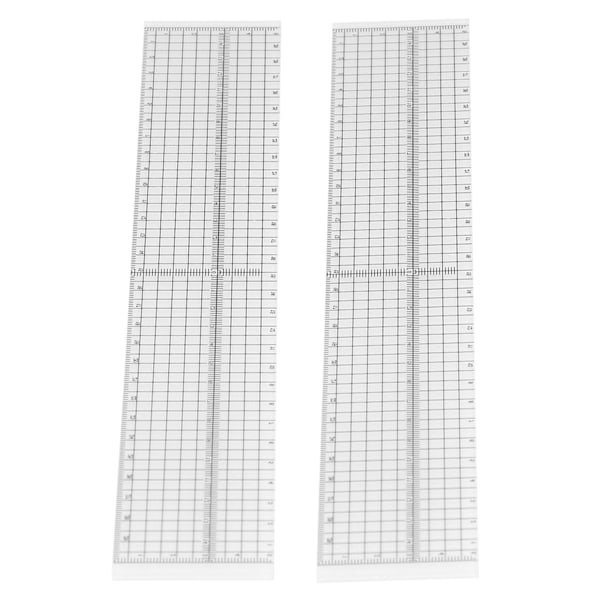2 stk linjal klar skala tykk DIY quilting søm grafisk design dekkant linjal