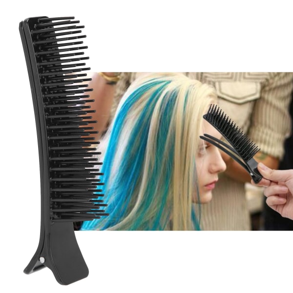 Långa hårklämmor för salongsstyling - Anti-halk hårtillbehör (svart)