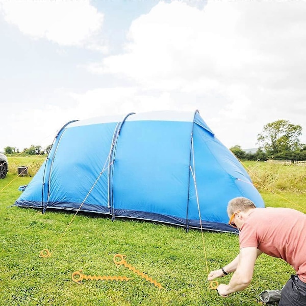 4 stk. Anti-korrosjon Oransje Plast Teltplugger Plen Markise Strand Presenning Camping