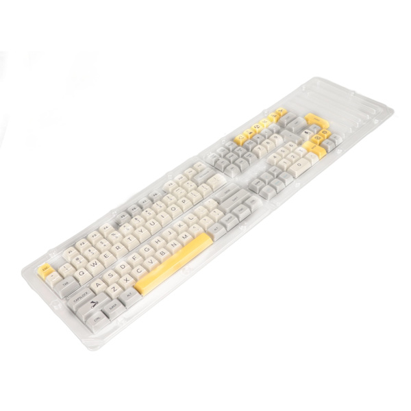 PBT-taster med tungt industrielt tema, engelsk, 121 taster, XDA-høyde, sublimering, ugjennomsiktig, DIY-taster for mekanisk tastatur