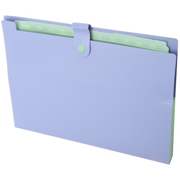 Mappeposer A4 MultiLayer Dokument Organizer Papir Opbevaring Informationslommer (Lilla)