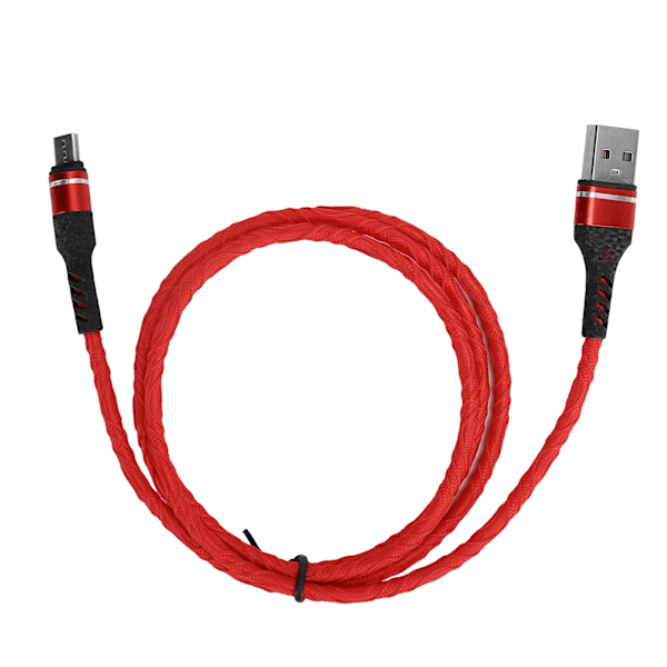 1M 3A Hurtiglading Kabel Flettet USB Lader Laderkabel Data Synkronisering Laderledning Micro USB