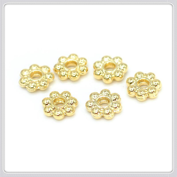 200 Blomsterlegering distanspärlor för smycketillverkning Halsband Armband 4 mm