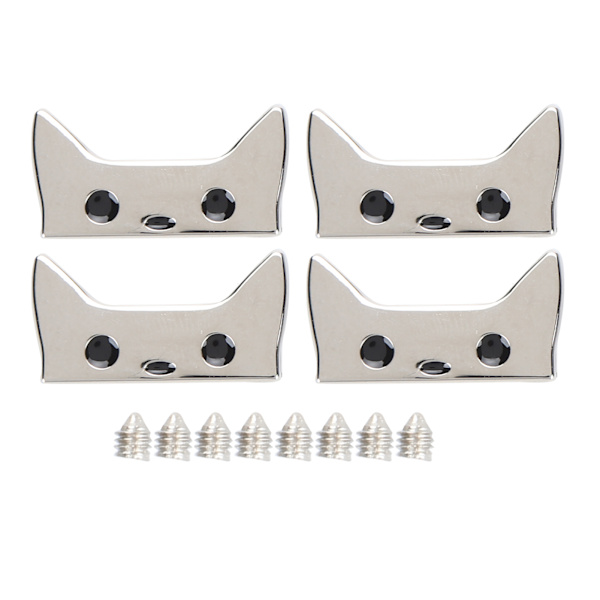 4 st metallspännen midjeband tecknad mönster DIY läder bagage dekoration med skruvSilver B01-51-52056
