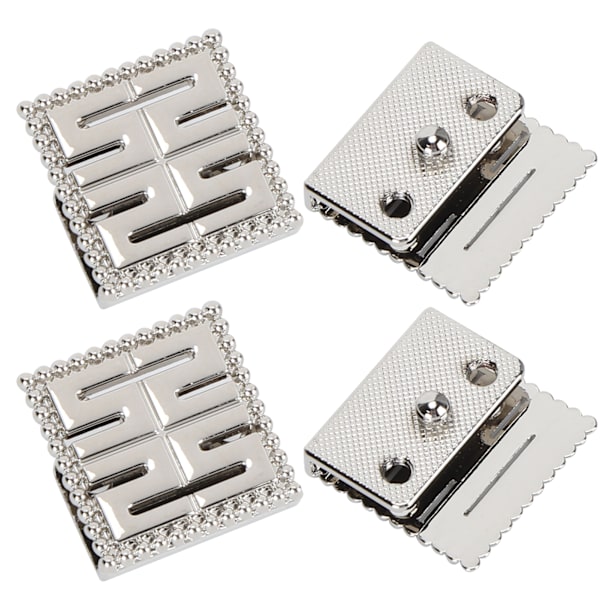 4 Set Metall Dekorativt Spänne Karaktär Läder Varor Bagage Jeans DIY TillbehörSilver B01-51-52065