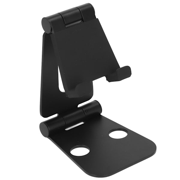 Fällbar och bärbar svart dubbel L-formad ergonomisk design bordsstativ för telefon för utomhusbibliotek
