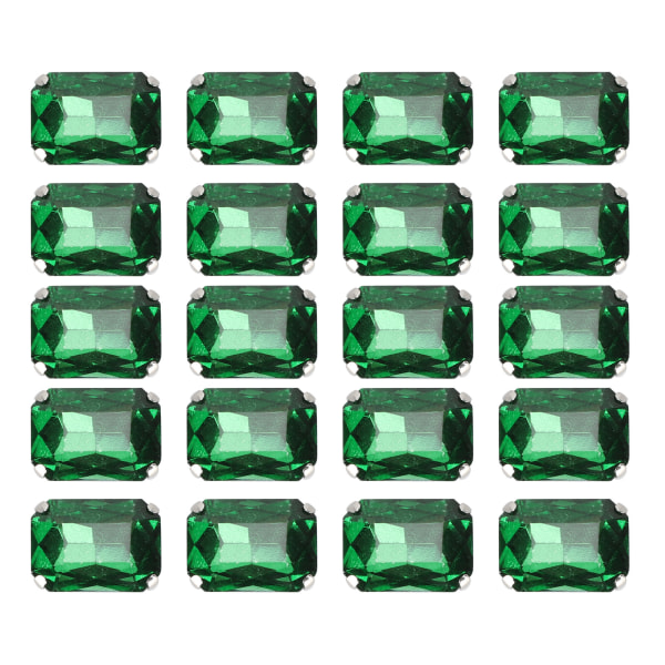 20 kpl DIY Claw Diamonds Häämekko Retro muoti askartelulasivaatekoristeet 13 x 18 mm turkoosi suorakulmio lasikynsi timantti