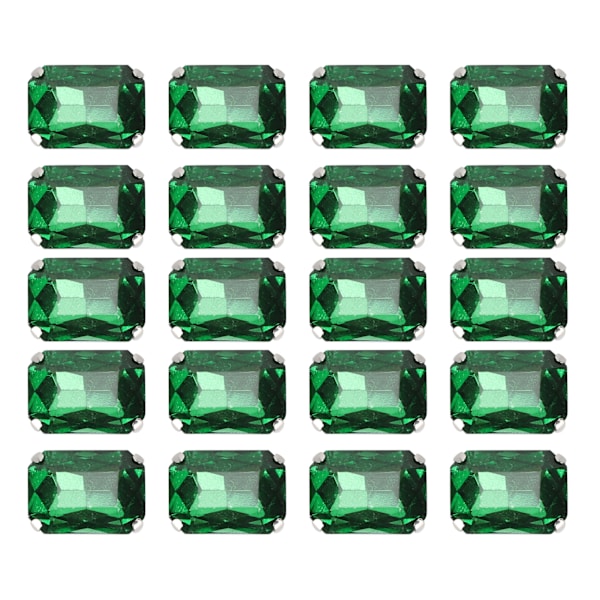20 kpl DIY Claw Diamonds Häämekko Retro muoti askartelulasivaatekoristeet 13 x 18 mm turkoosi suorakulmio lasikynsi timantti