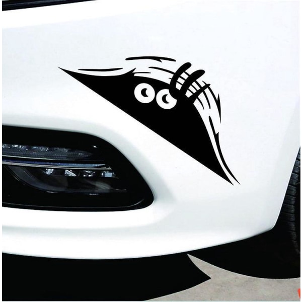 Peeking Monster Car Decal Set - Vandtæt Elf og Angry Eye-klistermærker til bilvindue og kofanger
