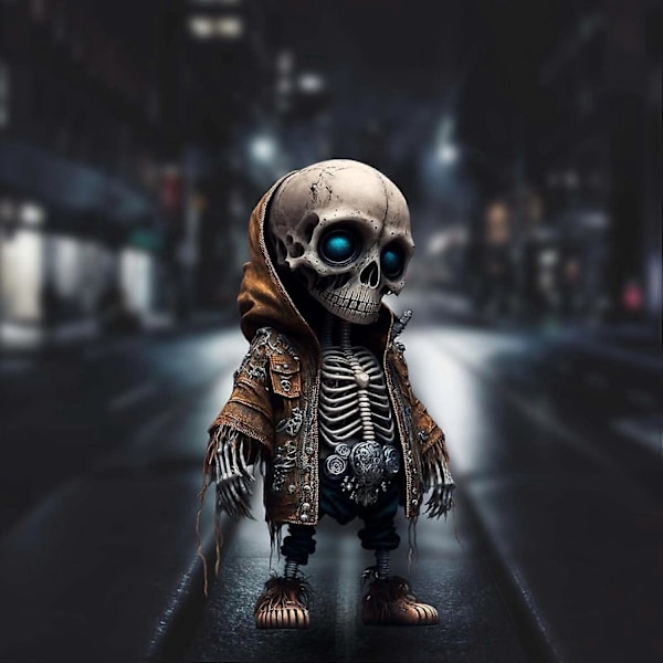 Skjelettfigurer, Hodeskalle Ornament Statue Minne Hjemmeinnredning, Halloween Dekor Samleobjekt Gotiske Hodeskallegaver for Kvinner Menn