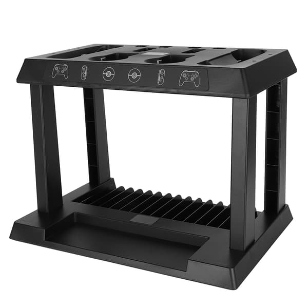 Multifunktionel ABS Opladningsbase Spilkort Opbevaringsbeslag Holder til Switch