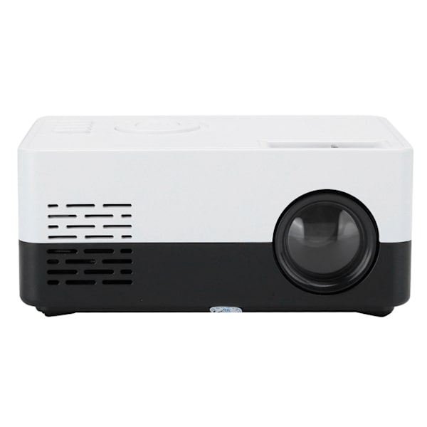 Mini kannettava projektori LED-kotiteatteri Videomediasoitin Projektori telineellä 100-240V Mustavalkoinen EU-pistoke