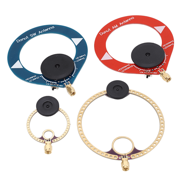 4 stk. Mini Ring Transceiver UHF VHF AM SW Loop Antenne for Short Wave Radio Broadcasting