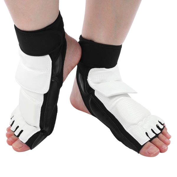 2st Taekwondo Foot Guard Boxningsskydd Ankelstöd för vuxna barn Kickboxning Gymträning Svartvit M