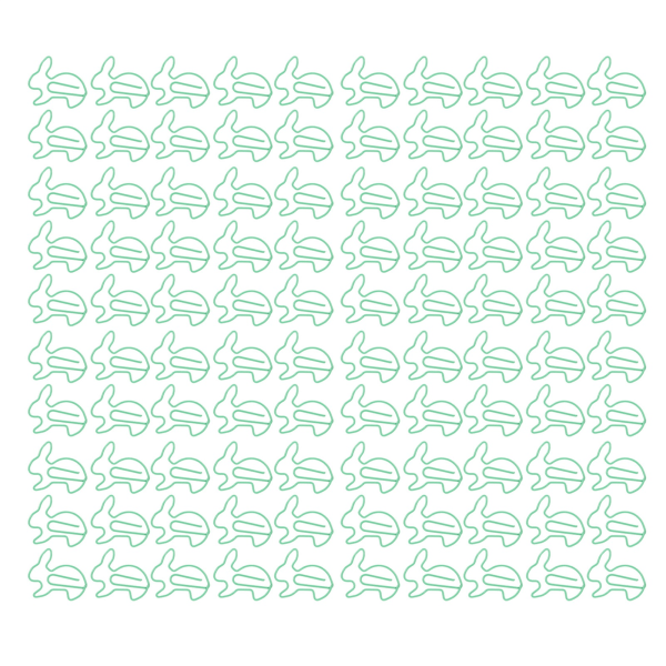 100 kpl Kanin muotoinen paperiliitin Luova söpö sarjakuva eläin Kultainen sivumerkki Tiedosto Muistileikkeet Vihreä
