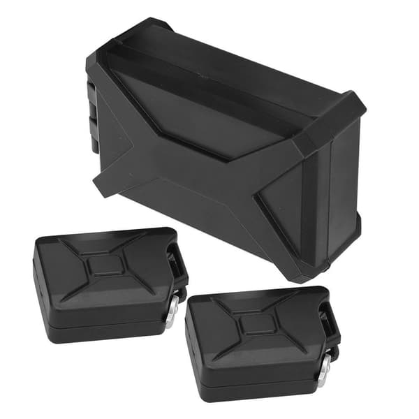 1/10 Mini Simulation Lastbil Værktøjskasse Brændstoftank til Wrangler Jeep RC Simuleret Bil Sort