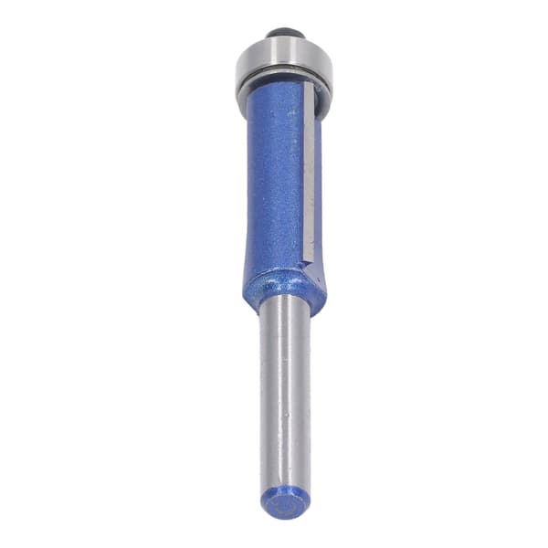 1/4in skaft top leje flush trim router bit blå sølv farve træbearbejdning trimning router bit