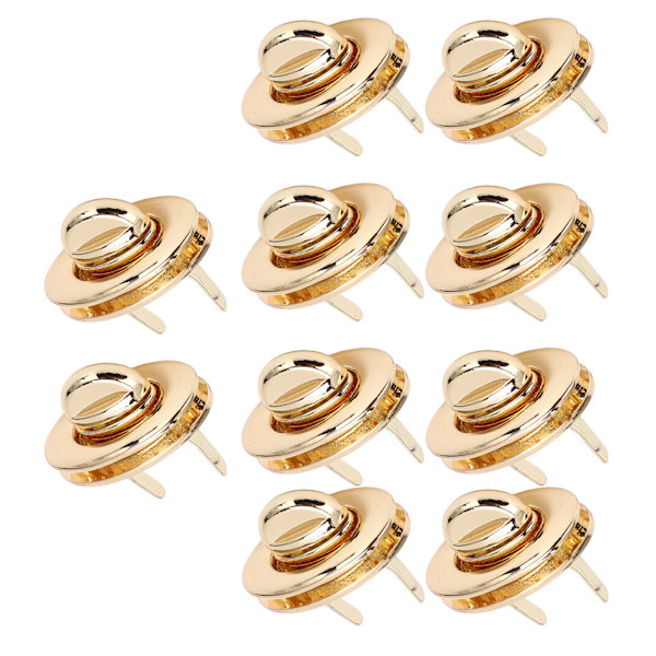 10 st vridlås i legering, 3,3 x 2 cm, vridlås, hårdvarutillbehör för handväska