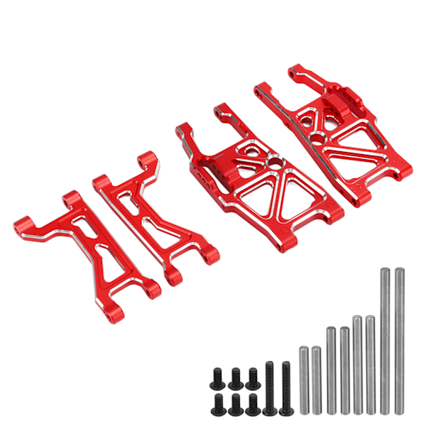 Aluminiumlegering Främre Bakre Övre Nedre Upphängningsarmar för Traxxas 1/10 MAXX 2.0 RC Bil Röd