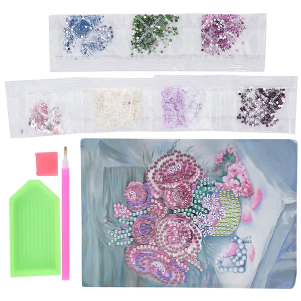 Blomkruka Diamantmålning Bild Strass Målning DIY Heminredningssats (AA226)