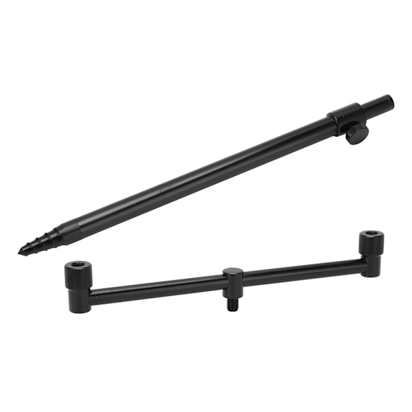 Fiske Spöfäste Aluminiumlegering Flexibel 2 Sektioner Bärbar Fiske Spö Markhållare Fiskeverktyg (25cm Spö 31cm Fäste)