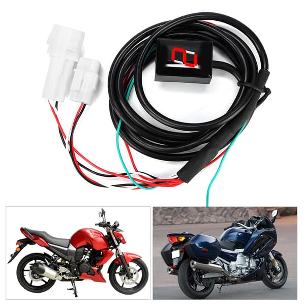 Universal LED hastighetsväxelindikator motorcykelmodifiering passar för YamahaRed