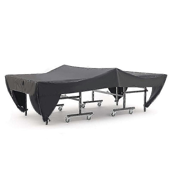 Bordtennisovertræk Vandtæt Støvtæt Bordovertræk Til Udendørs Gårdhave Sort 280x154x76cm, 420d, sort