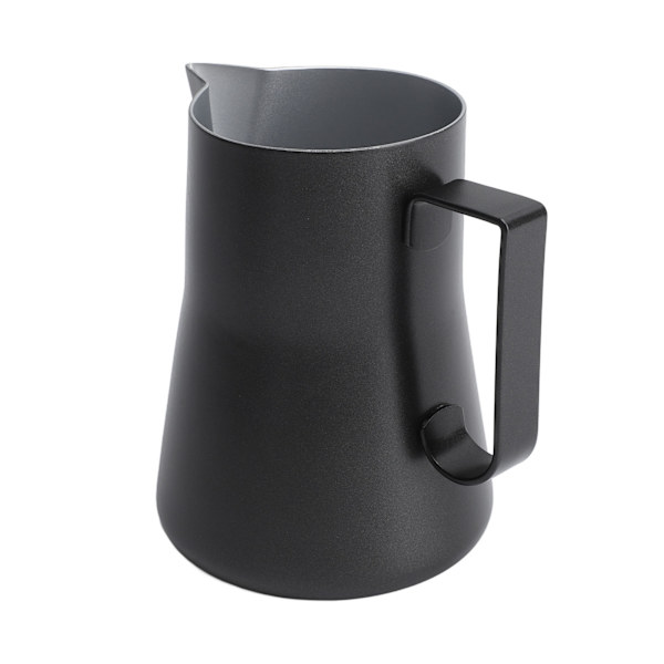 550 ml melkeskummerkanne i rustfritt stål 304 med spiss tut, melkeskummerkopp, tilbehør til kaffemaskin, svart