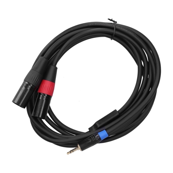 3,5 mm Stereo Hane till Dual 2 XLR Hane Plug Connector Audio Converter Adapter Kabel Cord3M