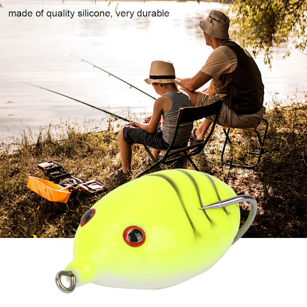 Kunstig livagtig fiskeagn silicone frø form bløde agn tackle tilbehør (gul)
