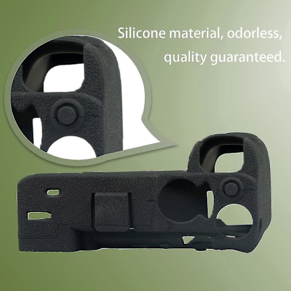 A7C2 Gummi Silikone Etui Beskyttelsescover kompatibel med Sony A7C II A7CII A7C Mark js-B15 Sort
