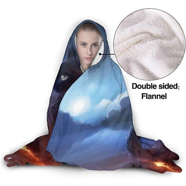 Kat Hætte Tæppe Sødt tæppe, super blødt varmt og behageligt plys hoodie tæppe, egnet