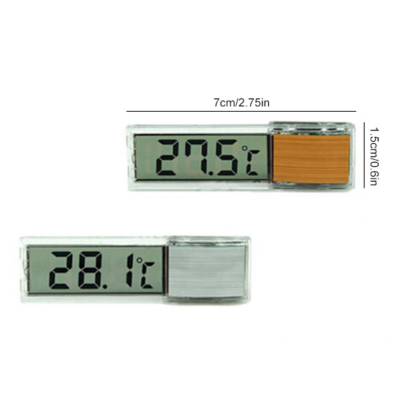 Akvarie Termometer Måler LCD 3D Digital Elektronisk Temperaturmåling Fisketank Termometer