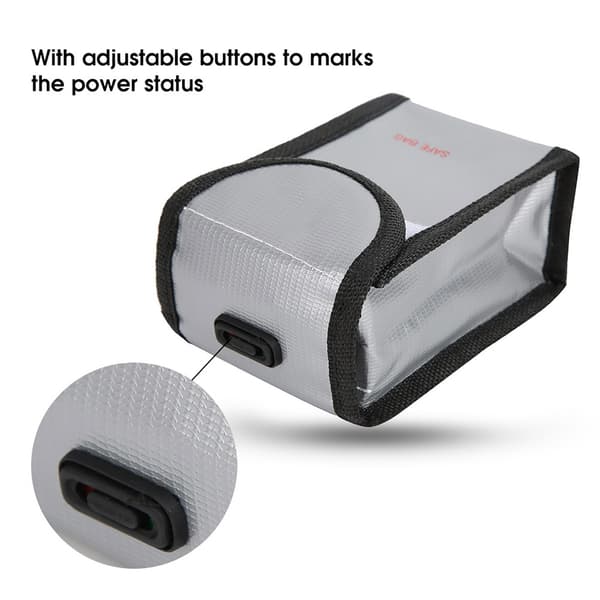 RC Drönare Säker Batteri Explosionssäker Väska Skyddsfodral Passar DJI Mavic Air 2 Drönare Silver (1 Batteri)